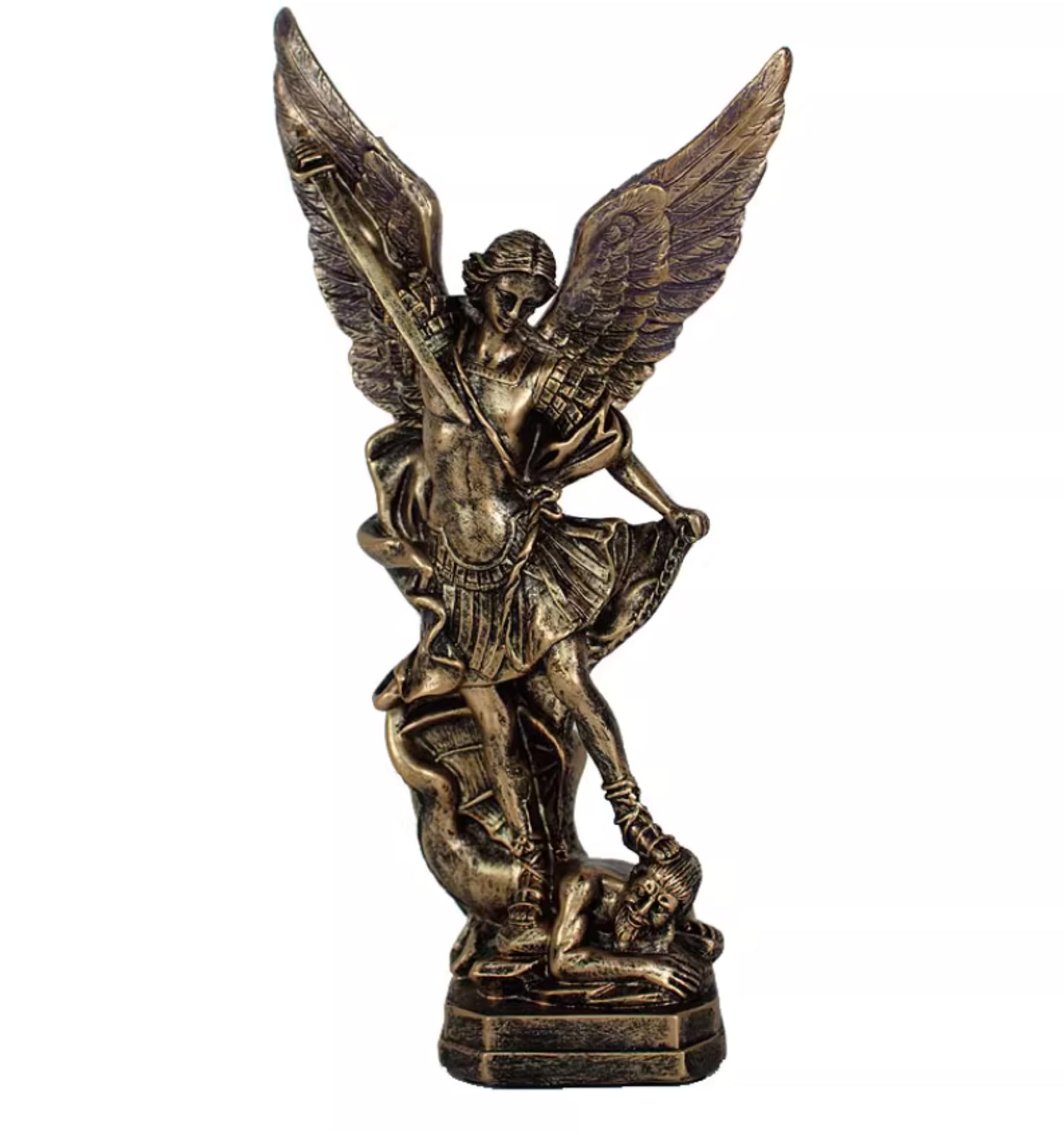 Aottsd Bronze Crystal Metal Atlas Abstract Sculpture Modern Home Collectible Gift 7.9In