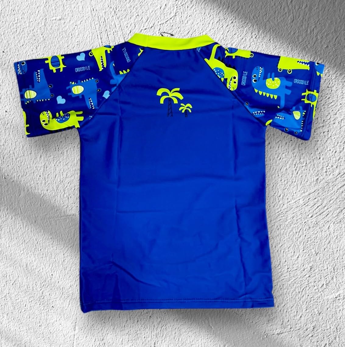 THE MORNING PLAY Kids Boys Swimming Costume Set, T-Shirt, Shorts and Cap, 3-Piece (in, Age, 5 Years, 6 Years, Regular, Dino Blue) - Image 3 thumbnail