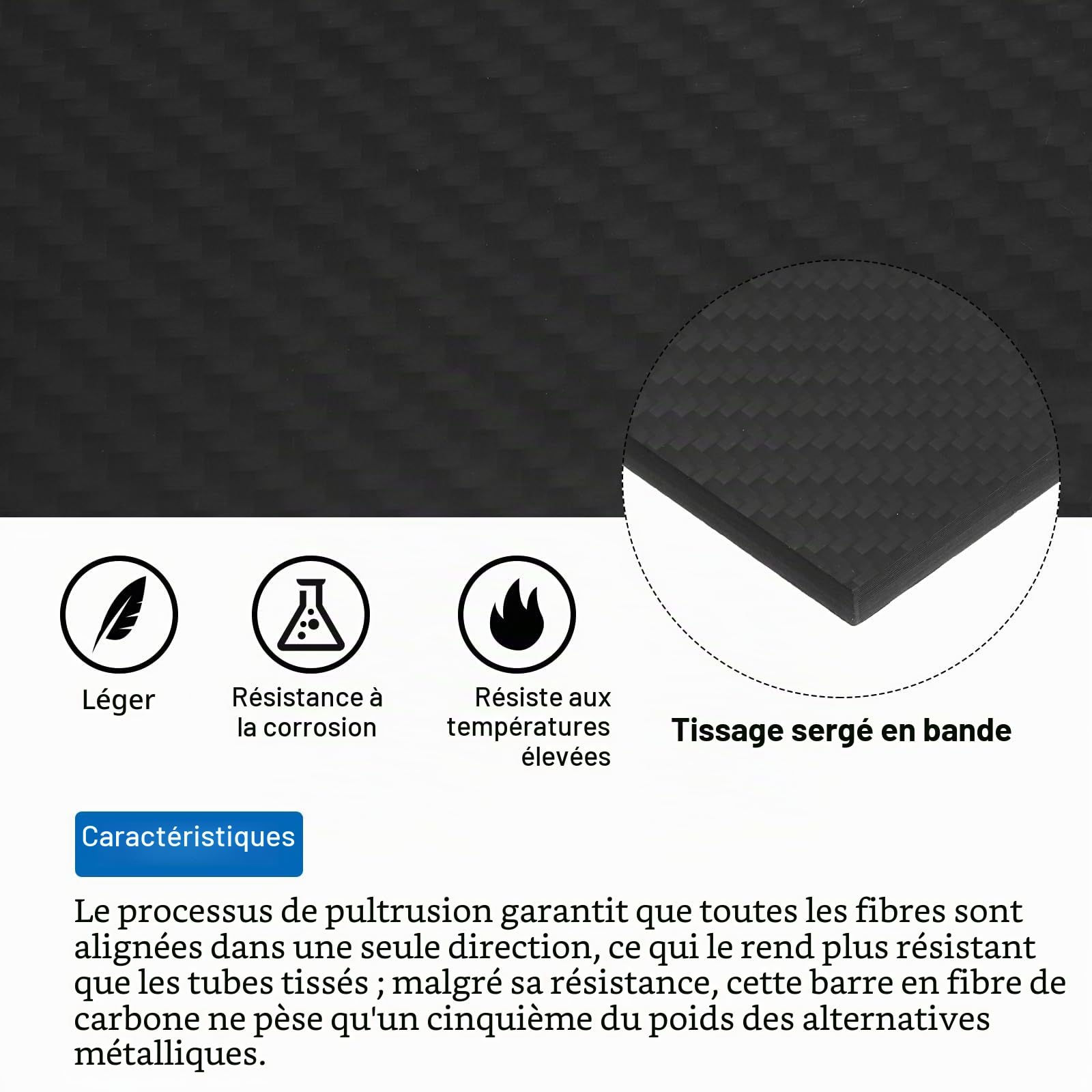 QUARKZMAN 1 Pièce Feuille de Fibre de Carbone 300×200×5mm Surface Mate Plaque de Fibre de Carbone Plate Tissage Sergé pour Cerfs-Volants Avion Rc