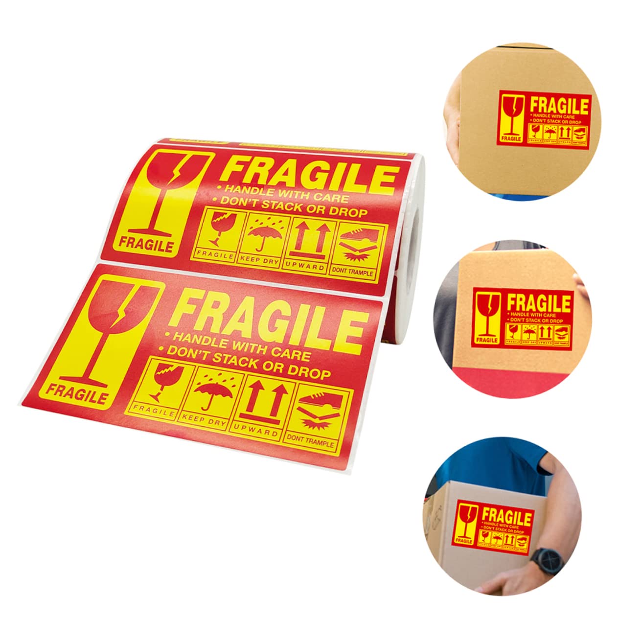 Etichette Fragile Adesive per Spedizione Etichette Avvertimento Fragile Adesivi Fragili per Imballaggio di Cura per Prodotti Fragili Adesivo per Confezione
