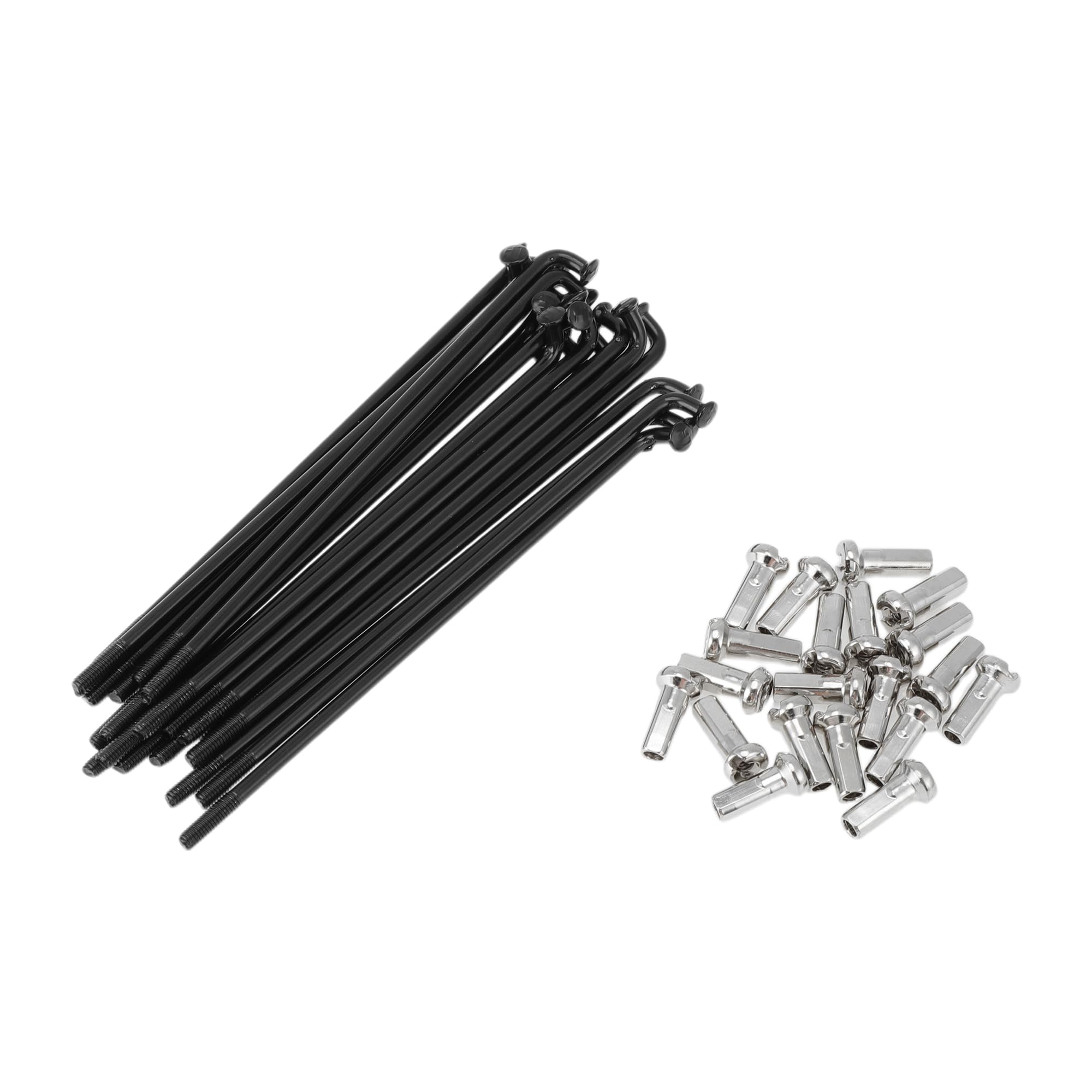 INFINAUTO 20 Set 13G Bicycle Spokes 85mm Bike Wheel Spokes 304 Stainless Steel Black