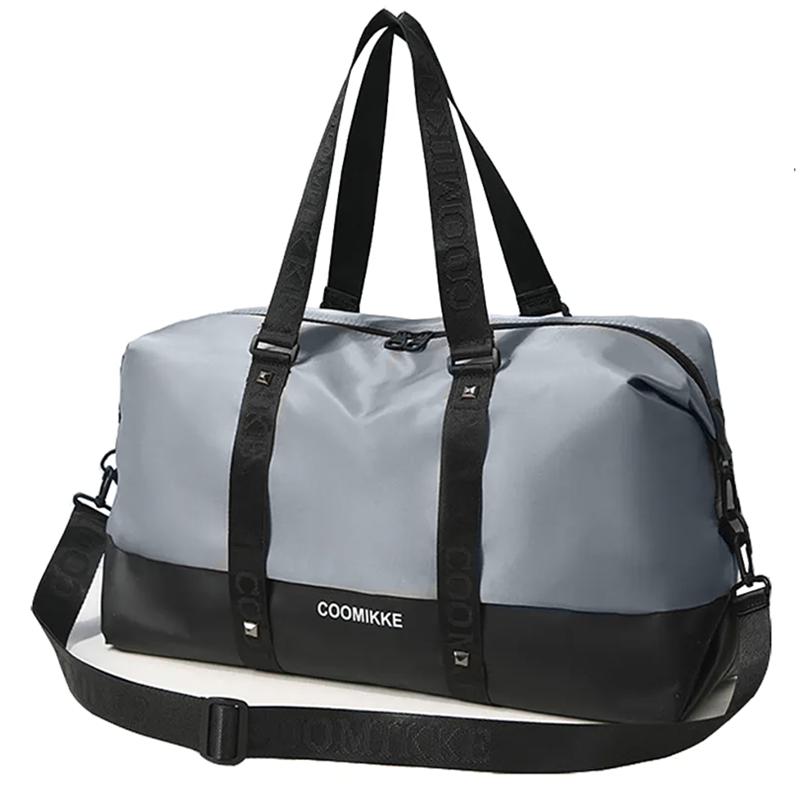 storite Nylon 56 cms Travel Duffle Bag, Sports Shoulder Bag for Women with Wet Pocket Weekender Overnight Luggage Bag - (Blue/Black, 56 x 18 x 30 Cm)-picture-37