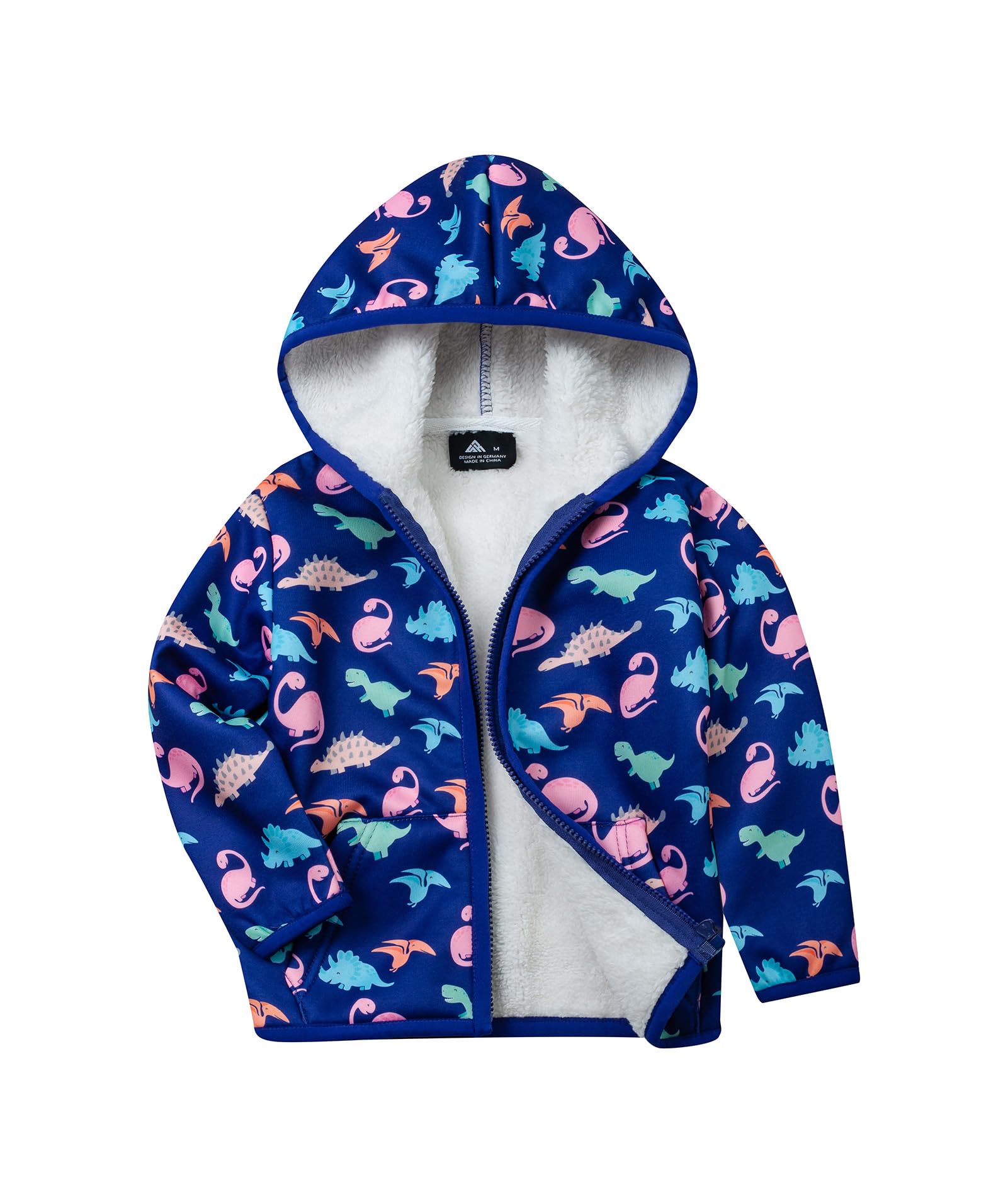 V VALANCH Boys Girls Fleece Jacket Toddler Zip Up Warm Hoodie 2-12 Years