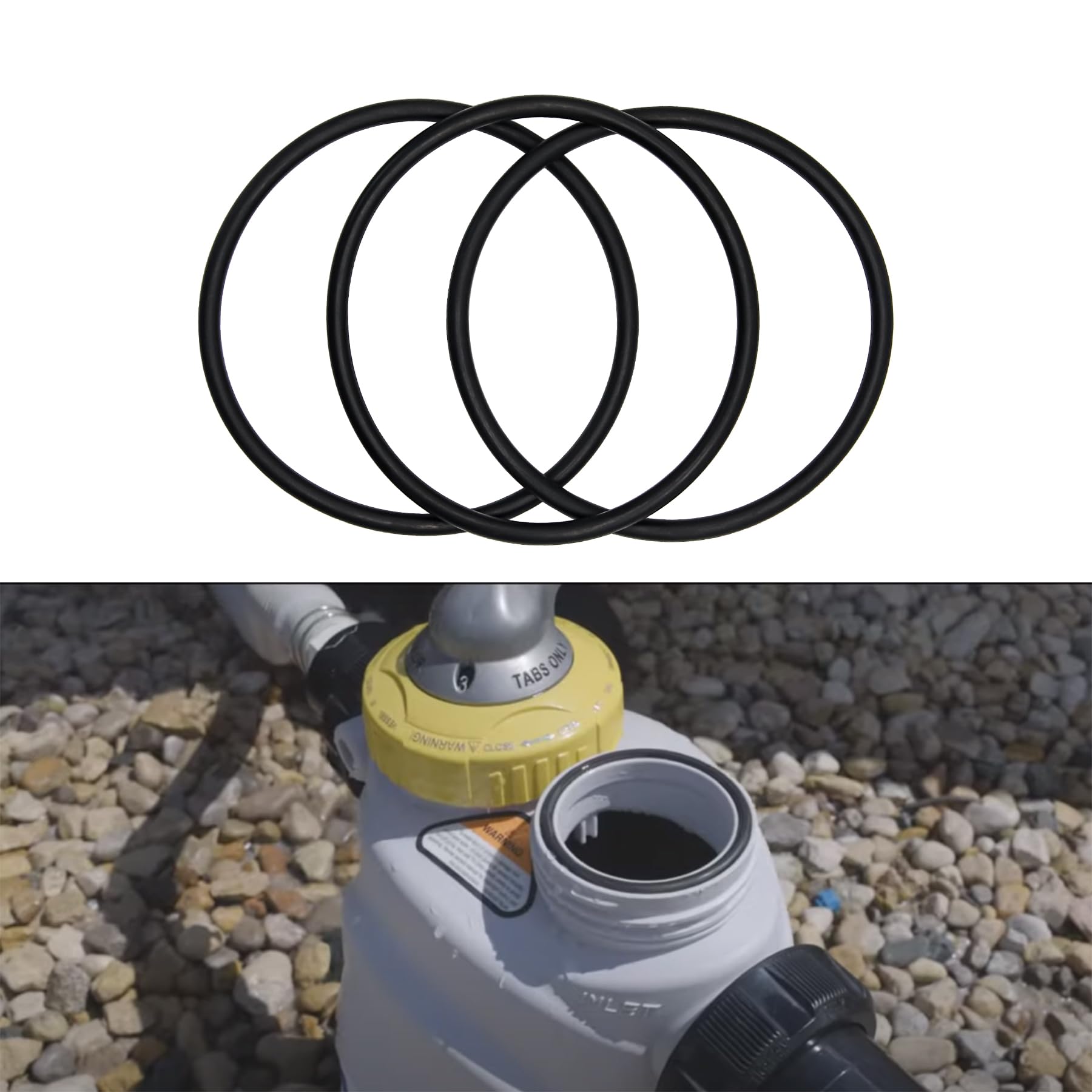 RURBRIN R0586300 Large Collar Viton O-Ring Compatible with Jandy Zodiac Nature 2 Fusion Fusion Soft, Inground, Vision Aboveground, Polaris Scorpio Crystal, Replace for R0502500 & R0502300 (3PCS)