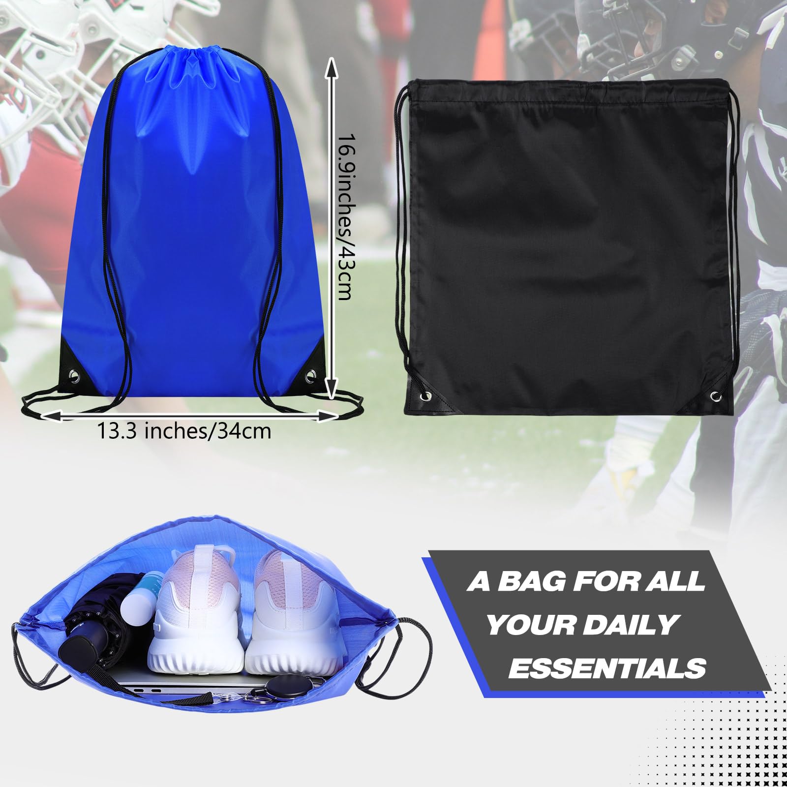 Shappy Zaino con coulisse Borsa da palestra sportiva in poliestere per uomo donna bambini