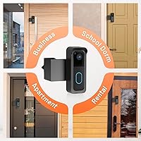 Vista 9 de Soporte para timbre Blink, 2ª generación, antirrobo, soporte para cámara de timbre Blink sin perforación con cubierta para lluvia, compatible