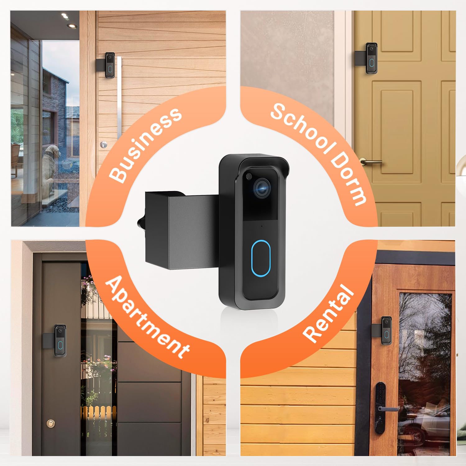 Blink Doorbell Mount, Anti-Theft Doorbell Mount for Blink Video Doorbell 1st Gen(Not for 2nd Gen), No Block Sensor & Night Vision, Blink Doorbell Camera Mount Bracket with Rain Cover