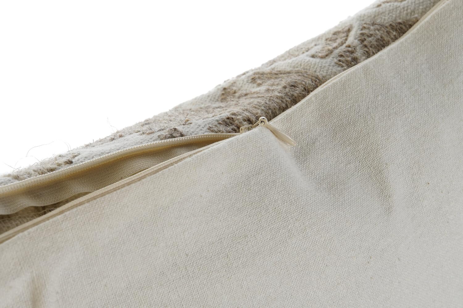 COJIN ALGODON 45X15X45 420 GR, BORDADO BEIGE