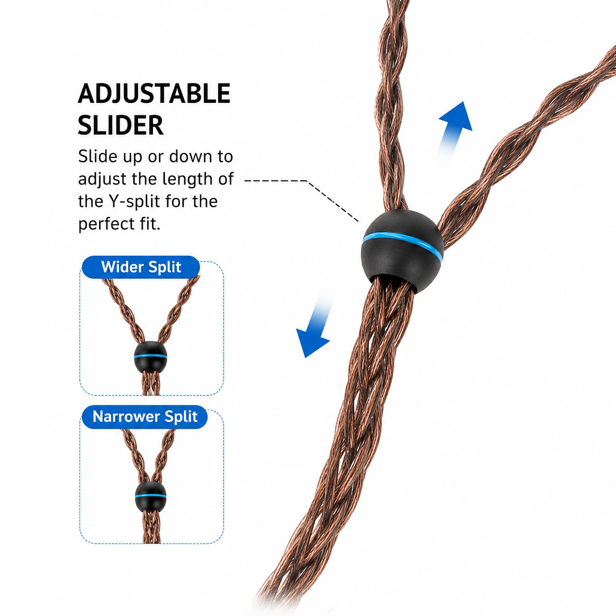 GEEKRIA Apollo Cavo audio in rame di aggiornamento compatibile con cuffie Sony MDR-Z7 MDR-Z7M2 MDR-Z1R, da 4,4 mm a doppio 3,5 mm, cavo di ricambio con dispositivo di bloccaggio (4,9 ft / 1,5 m)