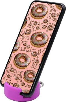 GoDonut Mini Portable Keychain Cell Phone Stand & Holder Desk Accessory Perfect for Travel, Office & Nightstand Compatible with iPad mini and Smartphones - Fuchsia