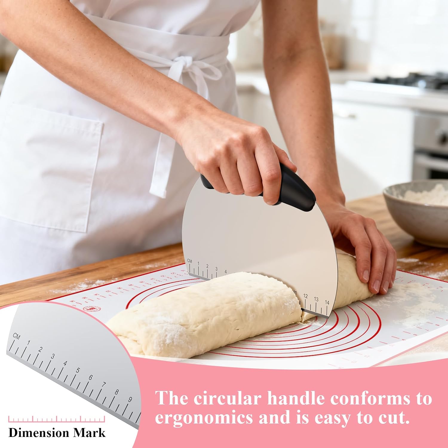 Biscuit Cutter, Silicone Pastry Dough Baking Mat Set, Baking Tools and Accessories Kit (4 Pcs/Set) - Image 4