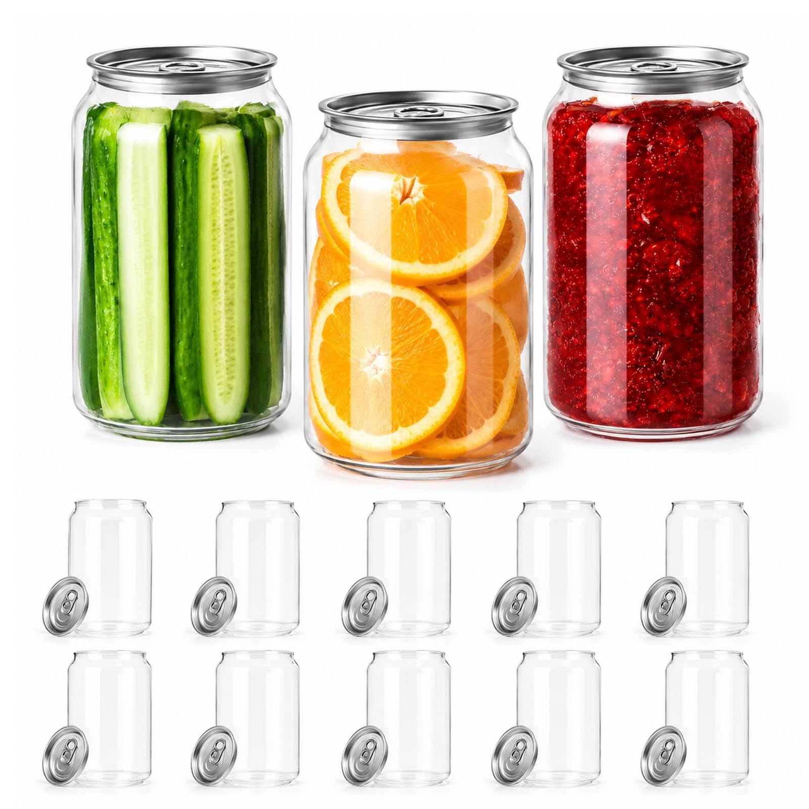 menglanchang 200 Gobelets Pet Alimentaire RéUtilisables Avec Couvercles – Smoothies, ThéS & Boissons Froides EasyPeelLid-250ml