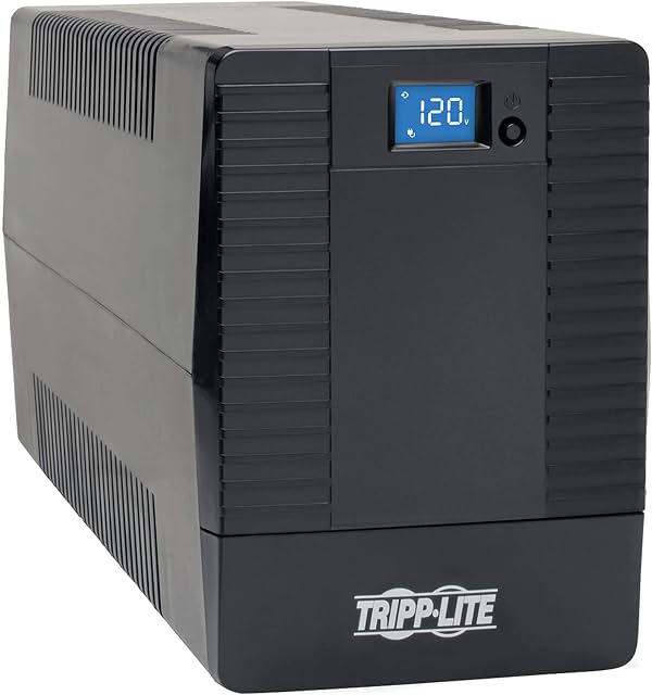 Eaton Tripp Lite OMNIVS1200LCD UPS de 1200VA 600W, 8 tomas, cable de extensión de 5 pies | Respaldo de batería y protector de sobretensión, cable de extensión de 5 pies, garantía de 3 años