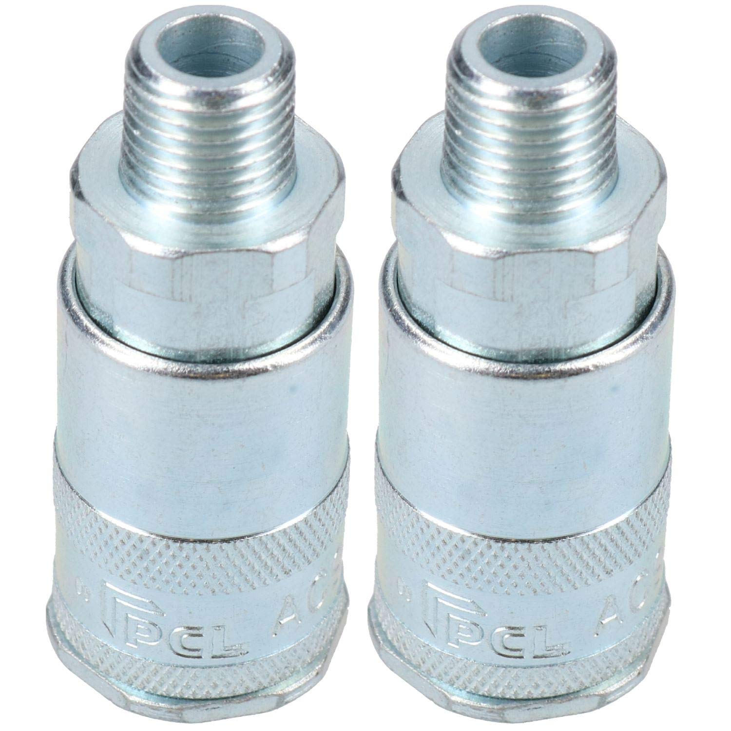 Ab Tools Women's Silver Air Line Connector Fitting Genuine Pcl Vertex Quick Release 1/4 Inch 2Pk Ft022