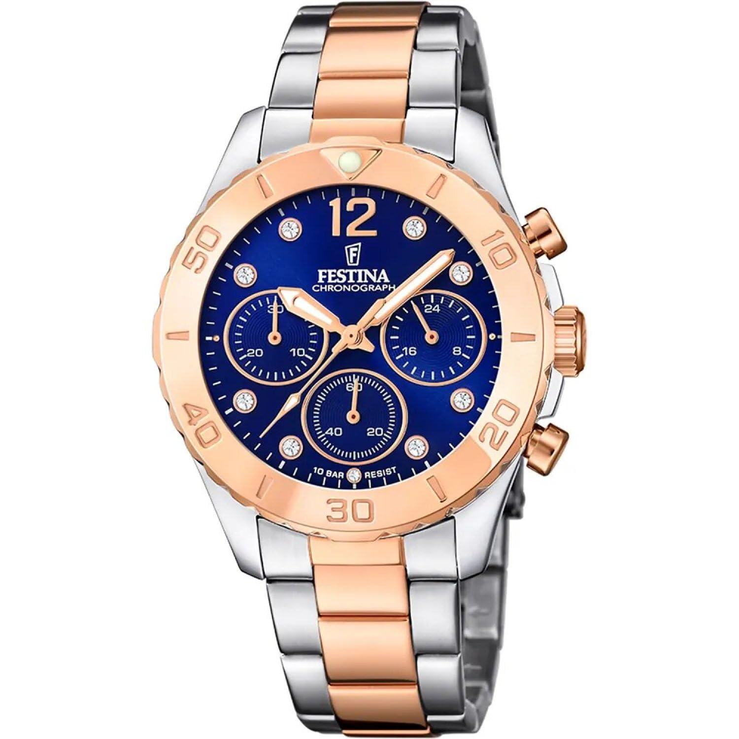 Festina Damenuhr Analog aus Edelstahl 316l Silberfarben