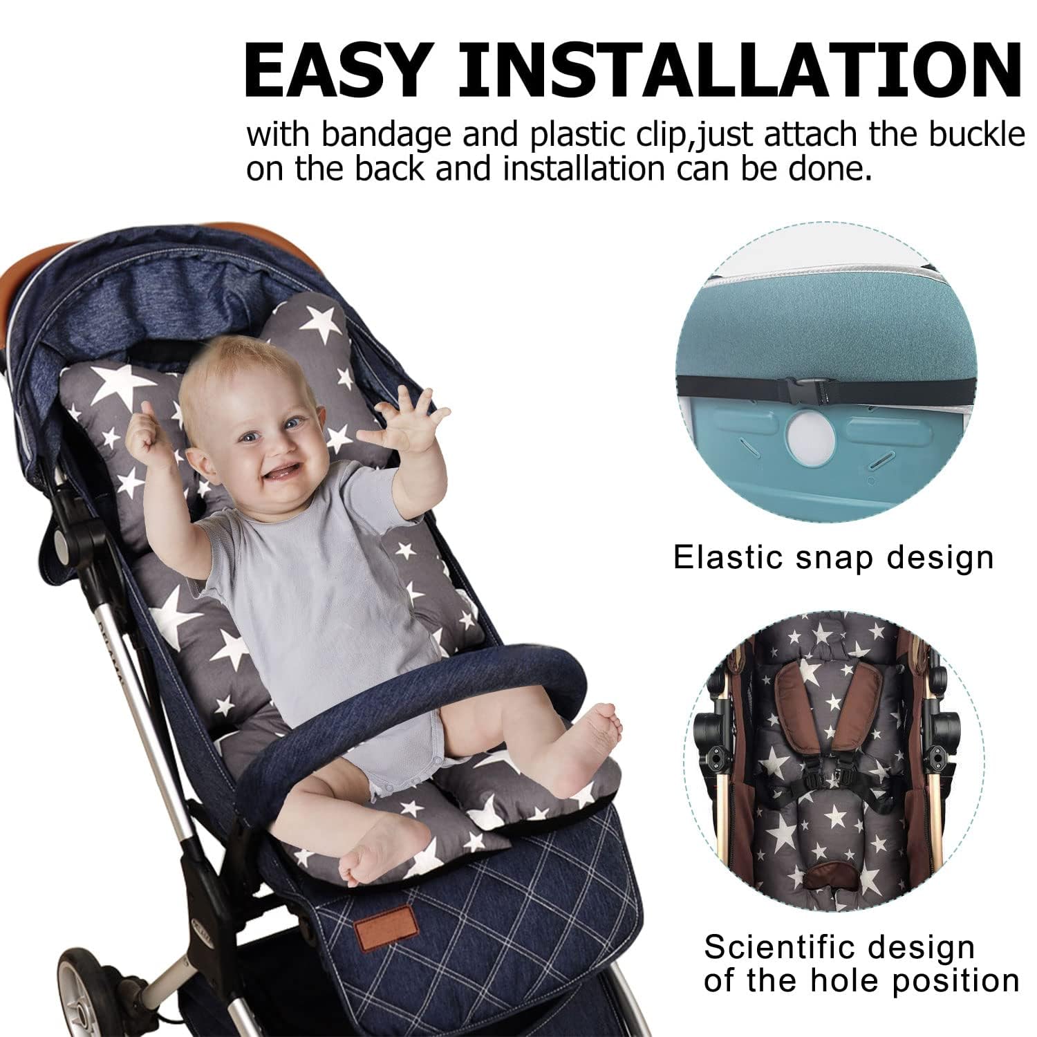 Rembourrage Universel pour Bébés,Coussin Réducteur Chaise Haute,Poussette Coussin Soutien Bébé,Coussin Réducteur Poussette,Coussin Bébé Pousette en Coton pour Enfant Fille Garçon