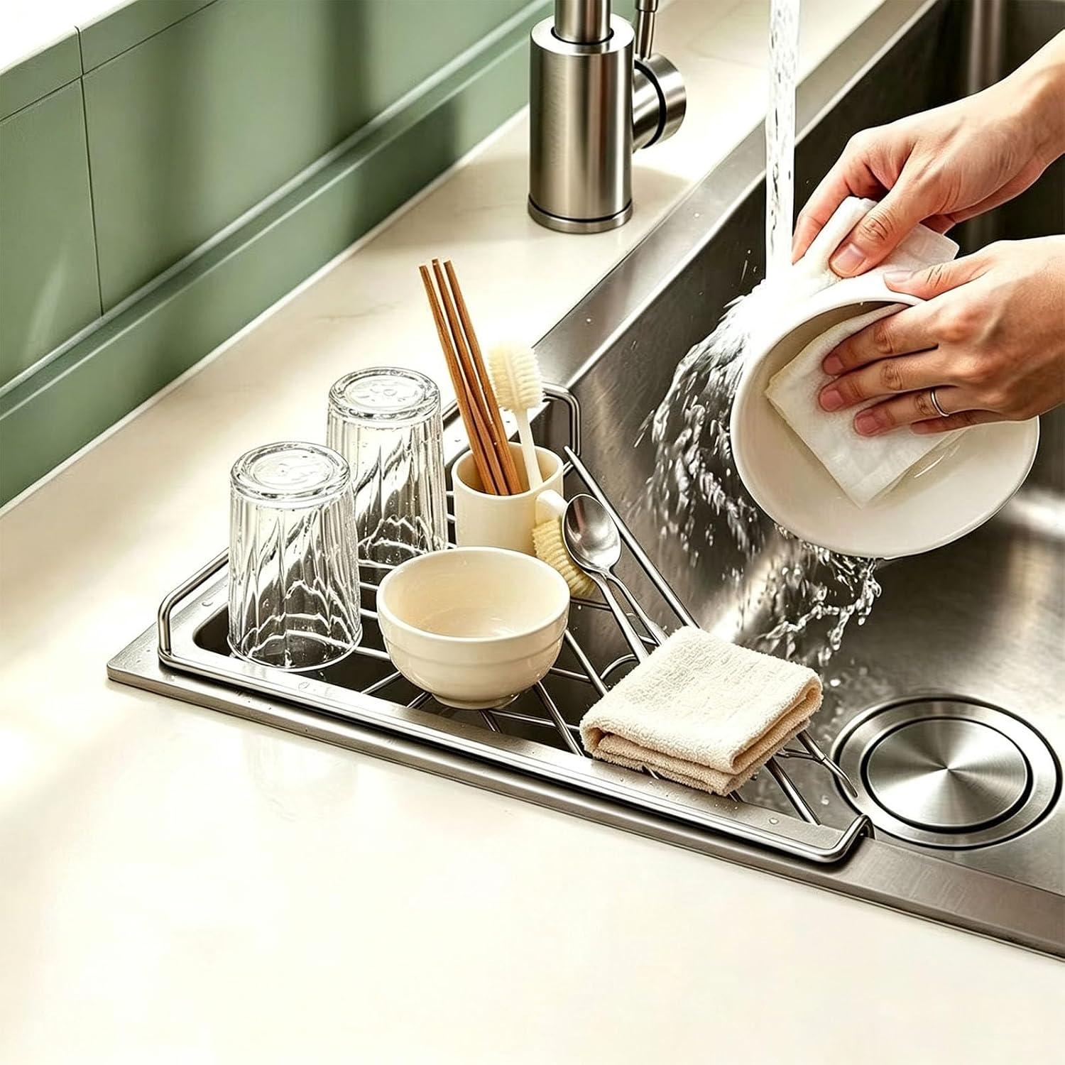 Corner Sink Organizer Rack, A