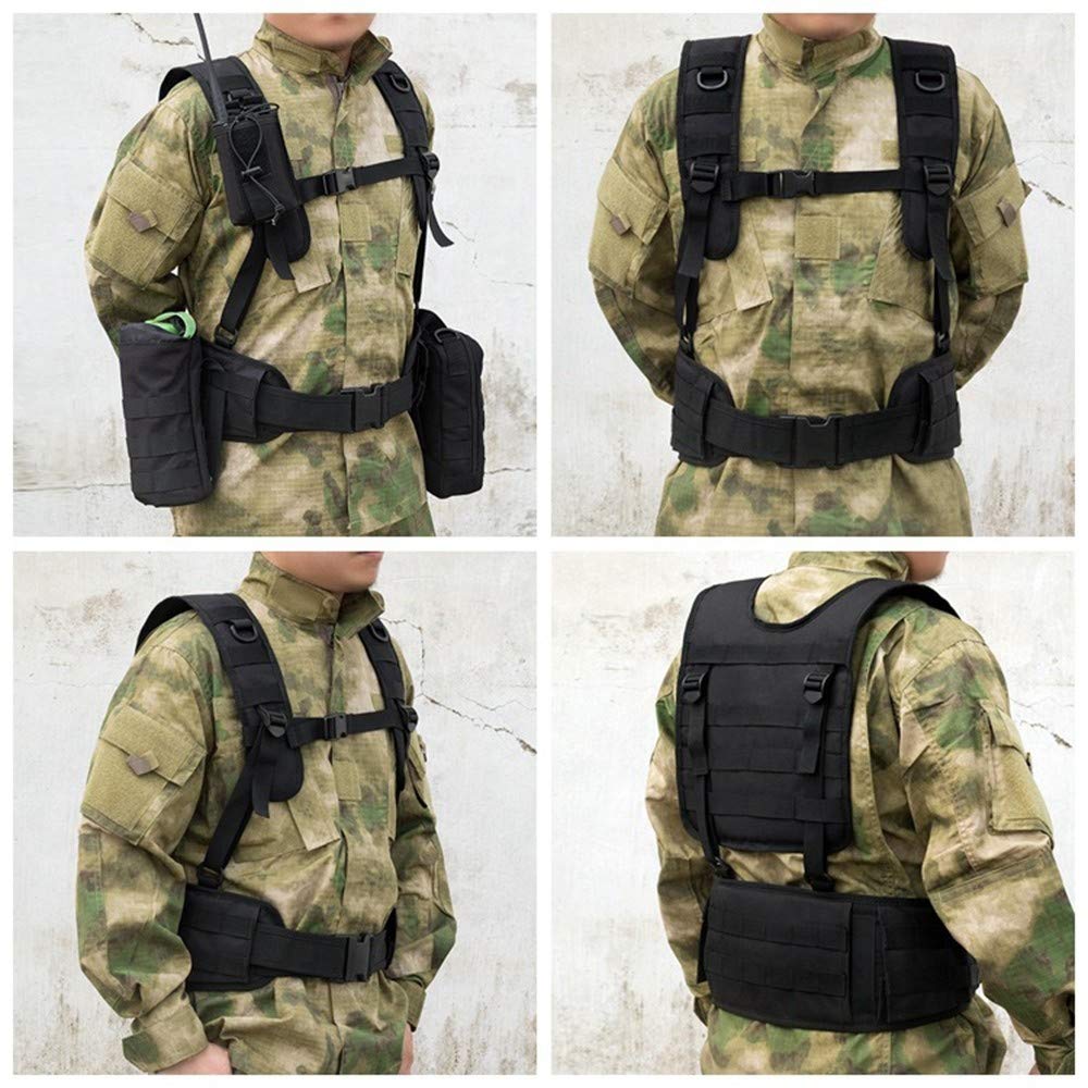 Tactical Vest, uprząż na klatkę piersiową, funkcjonalna talia 600D, do Airsoft, polowania, wędrówek, trekkingu, wojskowego paska, kamizelki, zielony, 67*28cm