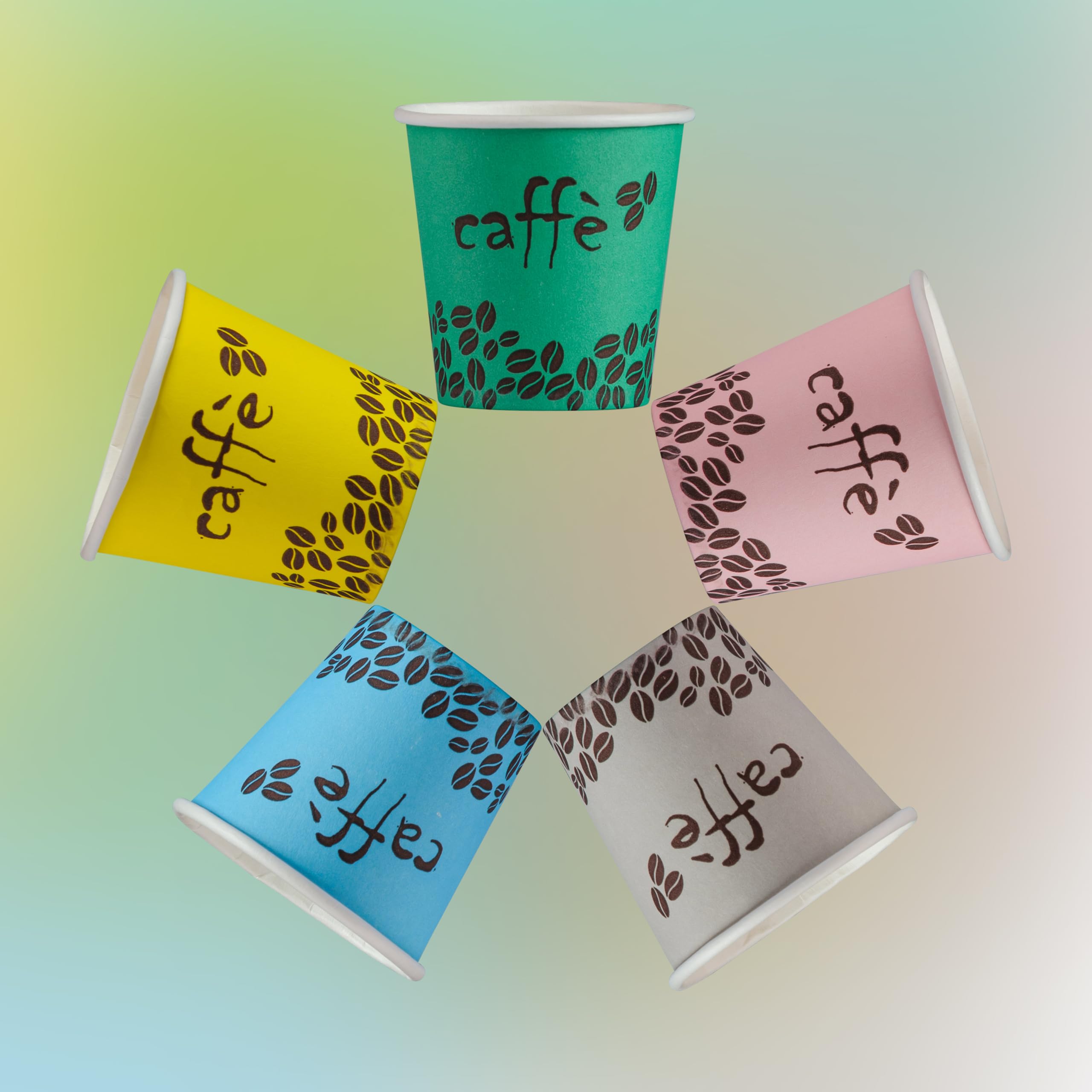Bicchierini da Caffè con Palette in Legno, 2000 + 2000 Pezzi, Usa e Getta Biodegradabili 75 ml, Tazzine Caffè Espresso Monouso Compostabili Ecologiche in Carta, Resistenti, Ideali per Bar e Uffici