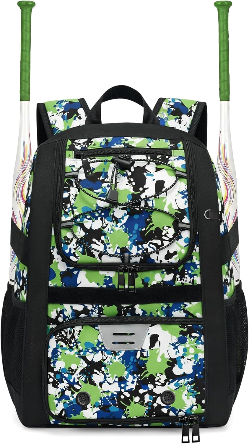 Youth Baseball Bag - Softball Bag for Girls & Boys with Shoes Compartment, Bat Backpack for Baseball, T-Ball & Softball Equipment