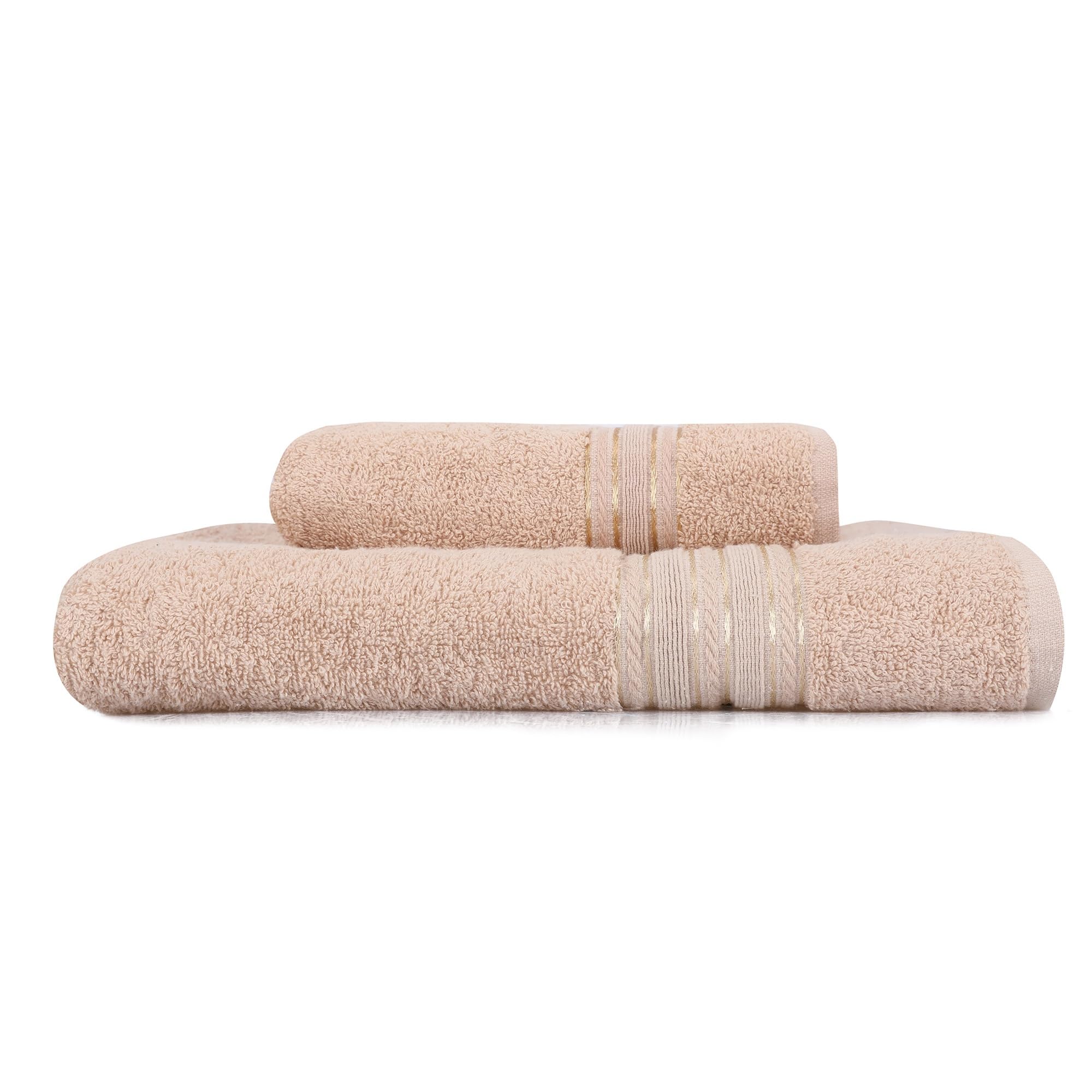 WELL HOME MOBILIARIO & DECORACIÓN 2 Piece Cappuccino Towel Set, 90x150 - Image 2
