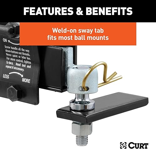 Miniatura 5 de CURT 17200 Kit de control de barra anti-balanceo para remolque