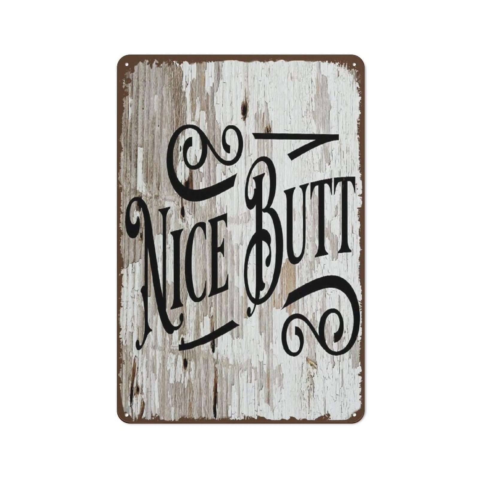 Kimghds Tin-1845 Tin Sign Funny Wood Style Bathroom Metal Wall Decor - Farmhouse Bathroom Quote For Toilet Restroom Washroom Home Decor Gifts Farmhouse Bathroom Decorations Funny Rustic Decor Chic 12X8 Inch