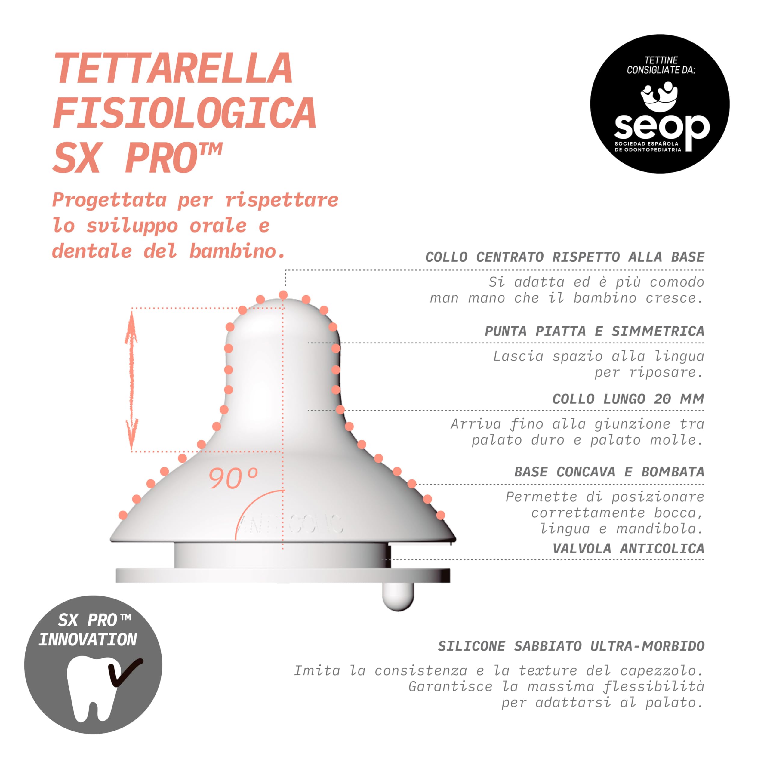 Suavinex, Biberon da 360 ml con Tettarella Fisiologica SX Pro in Silicone con Valvola Anticolica, a Flusso Denso (L), per Liquidi Densi, Adatto per Pappe Liquide. Neonati +6 mesi. Wild&Free, Beige