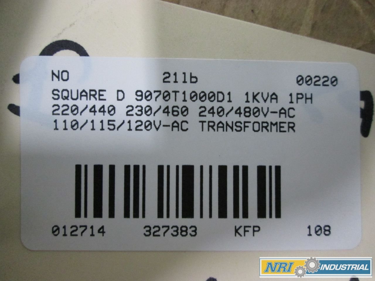 New SQUARE D 9070T1000D1 1KVA 1PH 240/480V 110/115/120V Transformer D327383