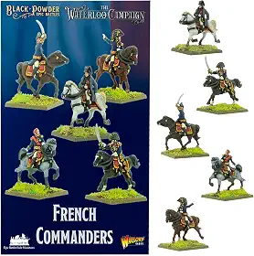 Wargames Delivered Warlord Games Black Powder War - Epic Battles: Comandantes franceses napoleônicos, Soldados de brinquedo de mesa de guerra revolucionária para jogos de guerra em miniatura