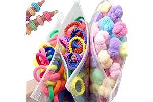 Small Soft Cotton Scrunchies for Kids, Set of 250