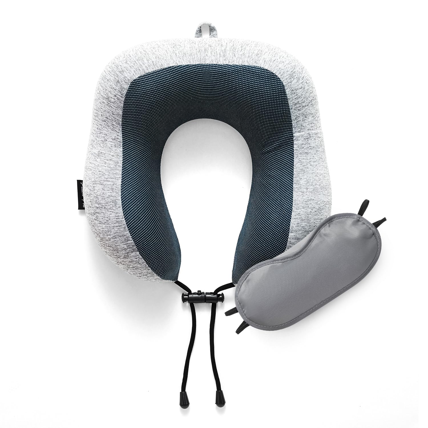 GC GAVENO CAVAILIA Travel Pillow For Neck Support | Memory Foam Neck Pillow with Removable Cover | Adjustable Airplane Pillow | Neck Cushion With Eye Mask for Sleeping on Airplane, Car, Train, Bus