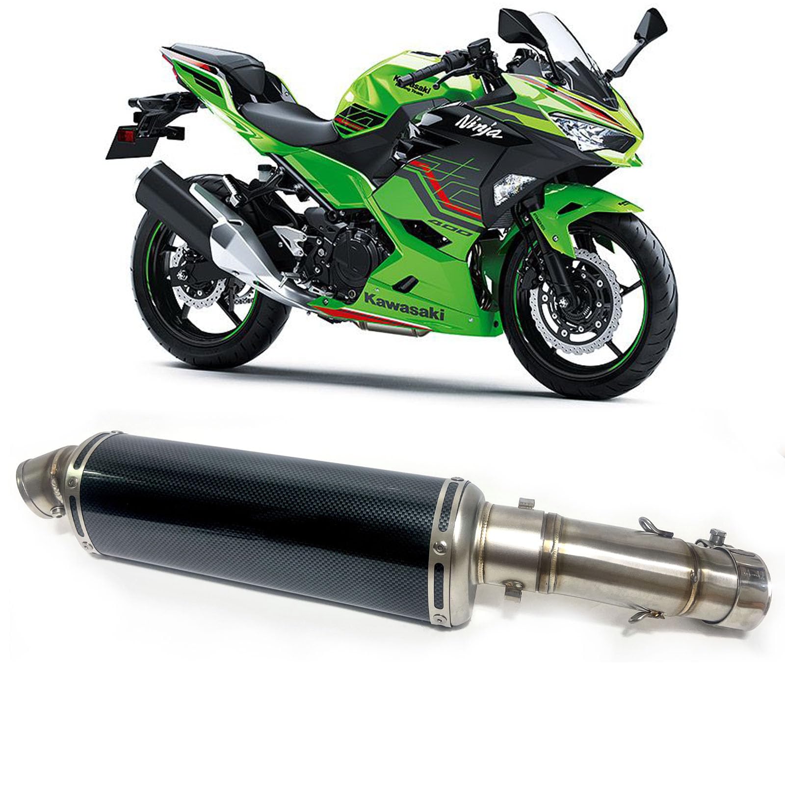 Amazon | スリップオンマフラー KAWASAKI Ninja400-Z400サイレンサー 