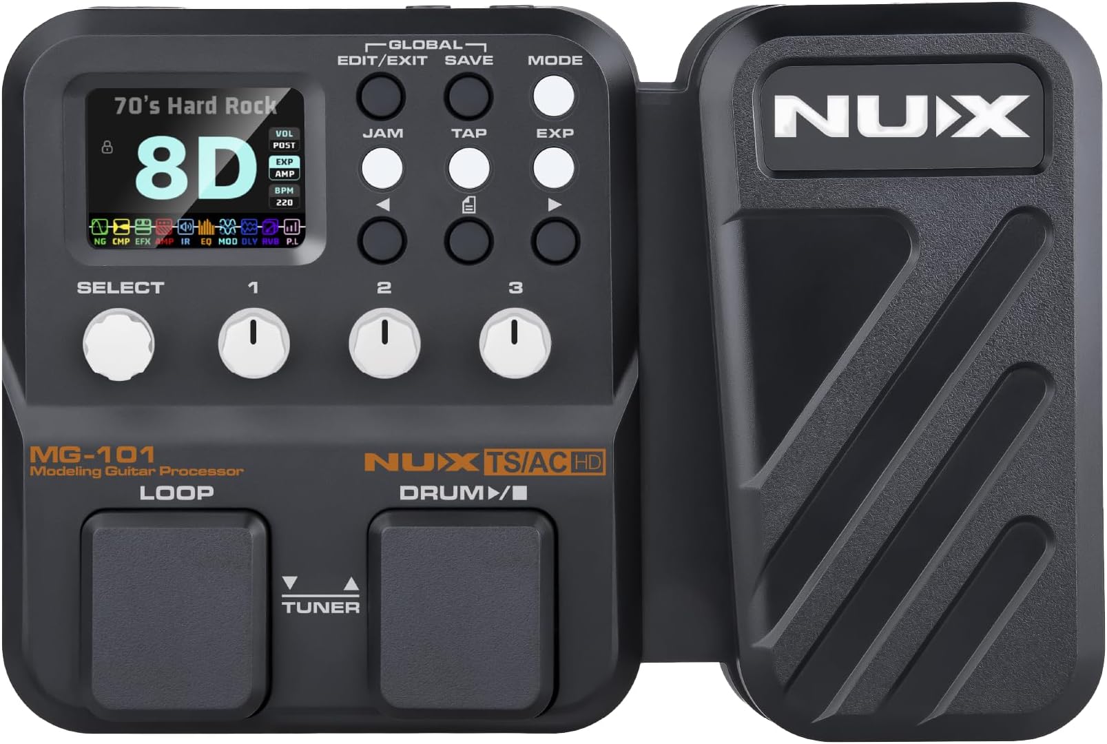 MG-101 Multi-Effector, 25 Amplifier Modeling, Simple Operation, USB Audio Interface Function, Looper Function, PC/Mac Edit, IR Compatible