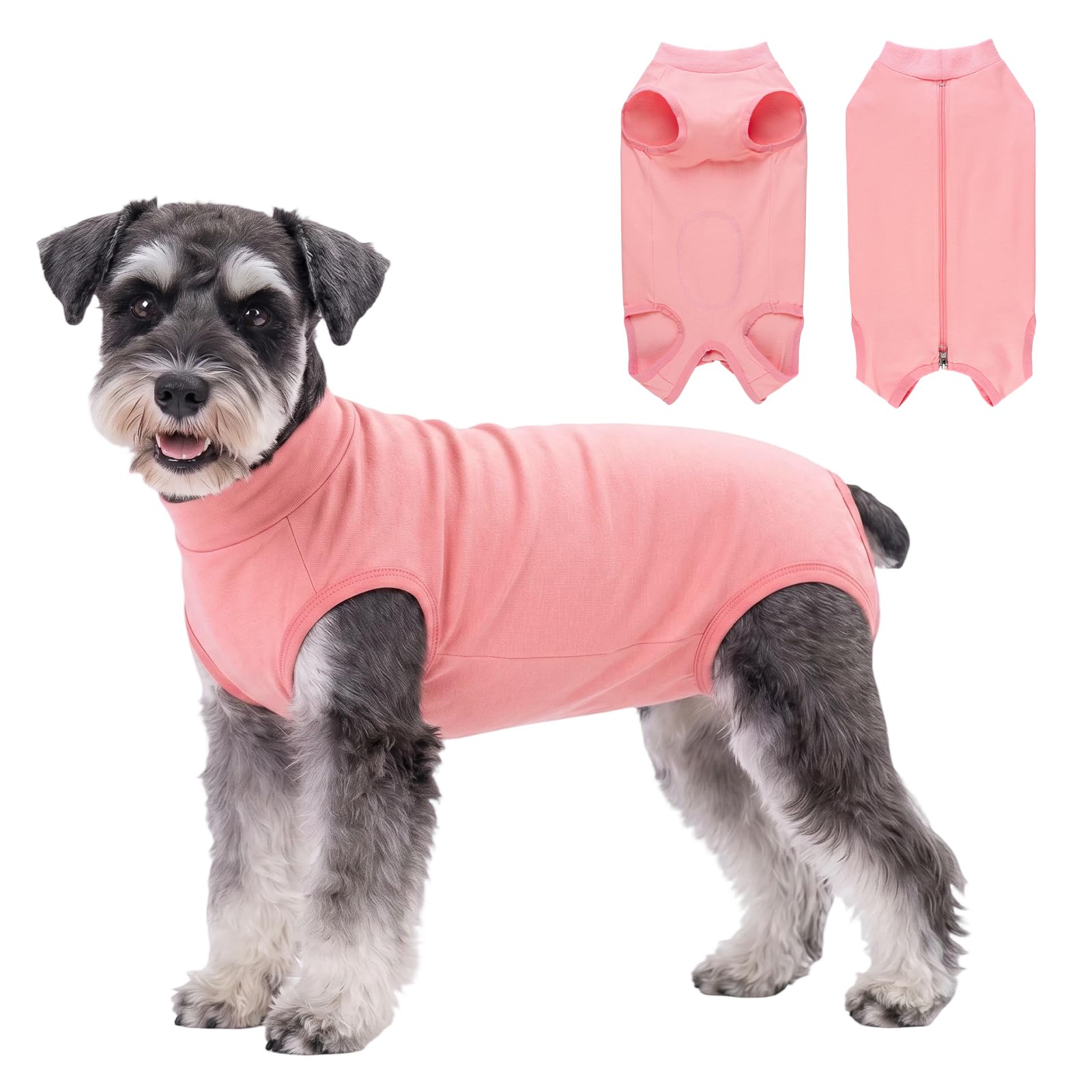 FEimaX Dog Surgery Recovery Suit Female Male Dog Onesie Surgical Bodysuit Soft Abdominal Wounds Protector Pet Shirt Cone E-Collar Alternative Puppy Post-Op Vest for Small Medium Dogs and Cats