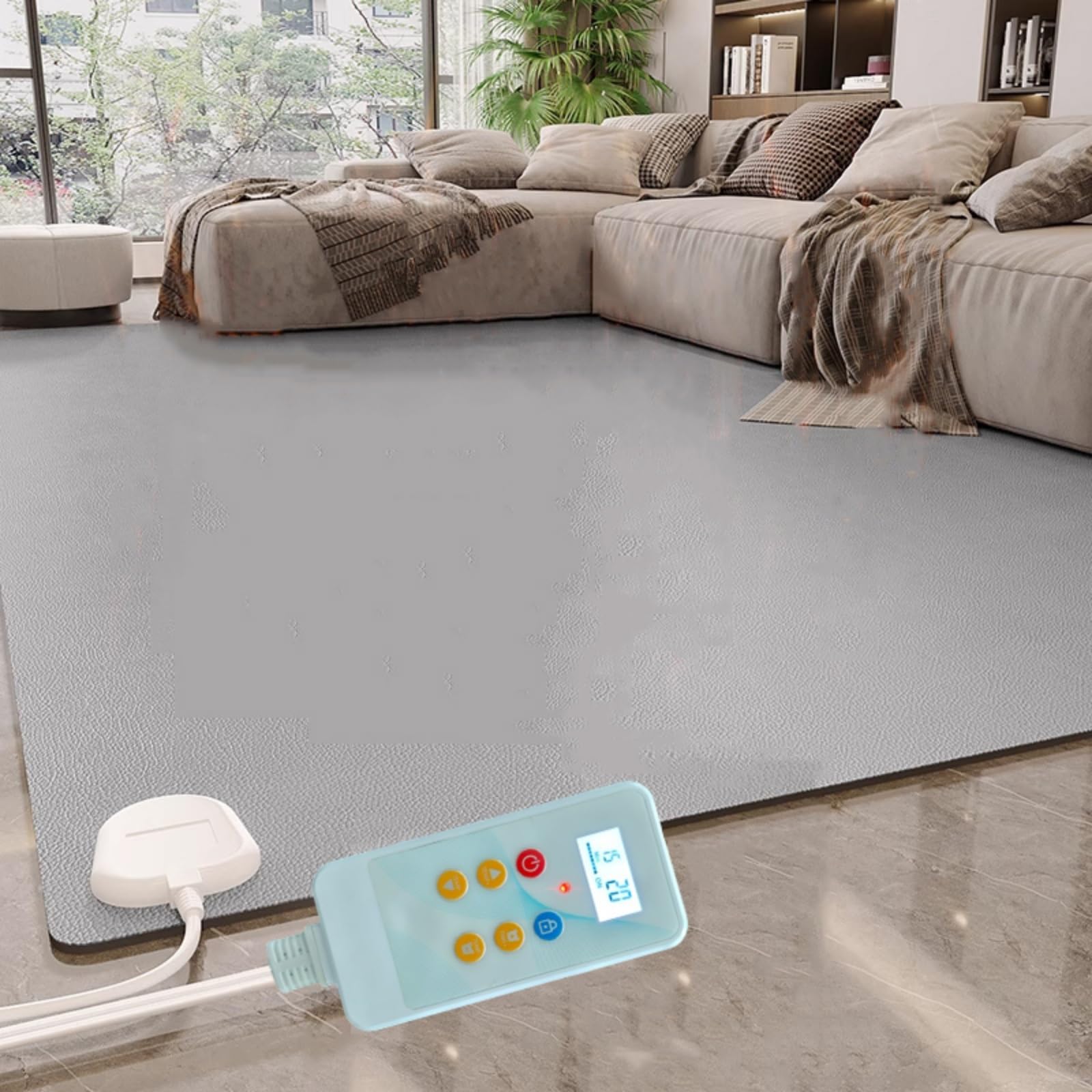 Alfombrillas eléctricas calefactables para Escritorio, Calefactor de pies, Alfombra calefactable, termostato Ajustable, Impermeables, ahorradoras de energía para Oficina y hogar(60 * 190cm)