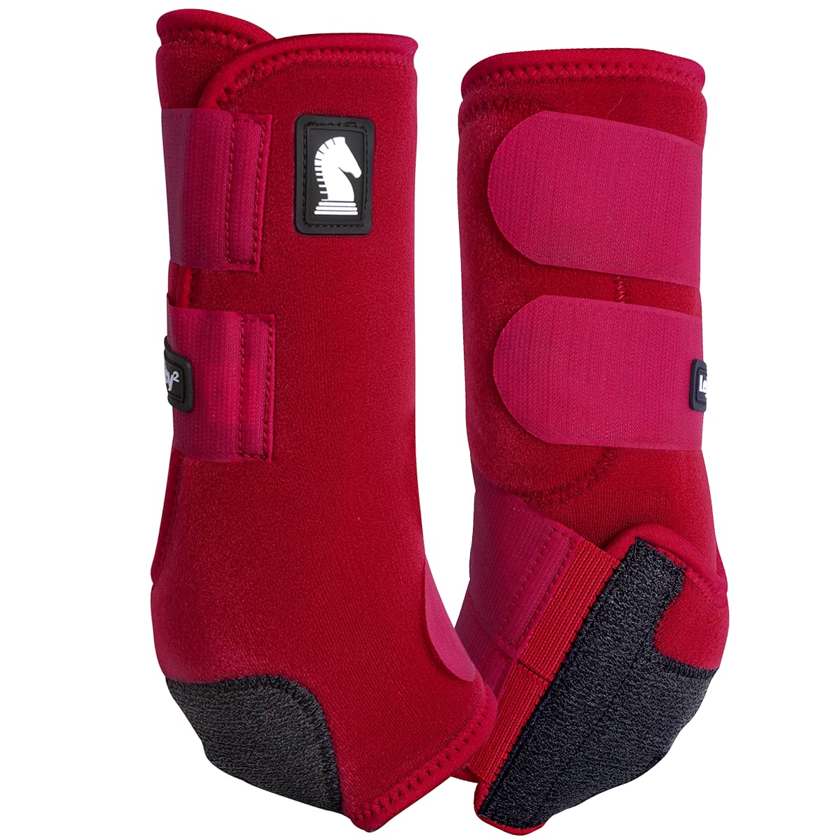 Classic Equine Legacy2 Hind Botas protectoras 2 Pack Carmesí M