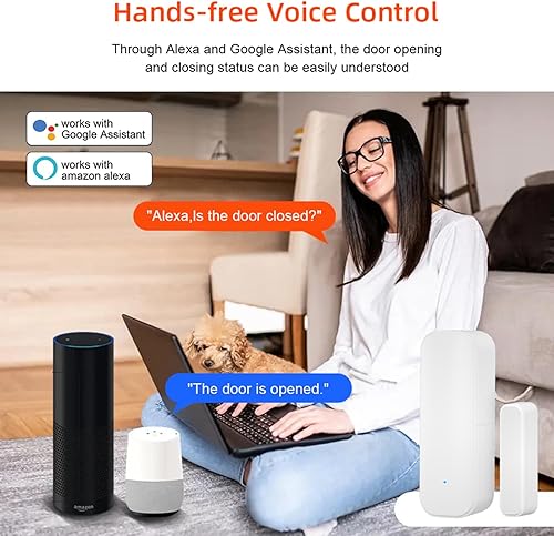 Miniatura 3 de Sensor de puerta WiFi inteligente sensor de ventana inalámbrico con alerta de notificación de aplicaciones, sensor de contacto abierto de puerta