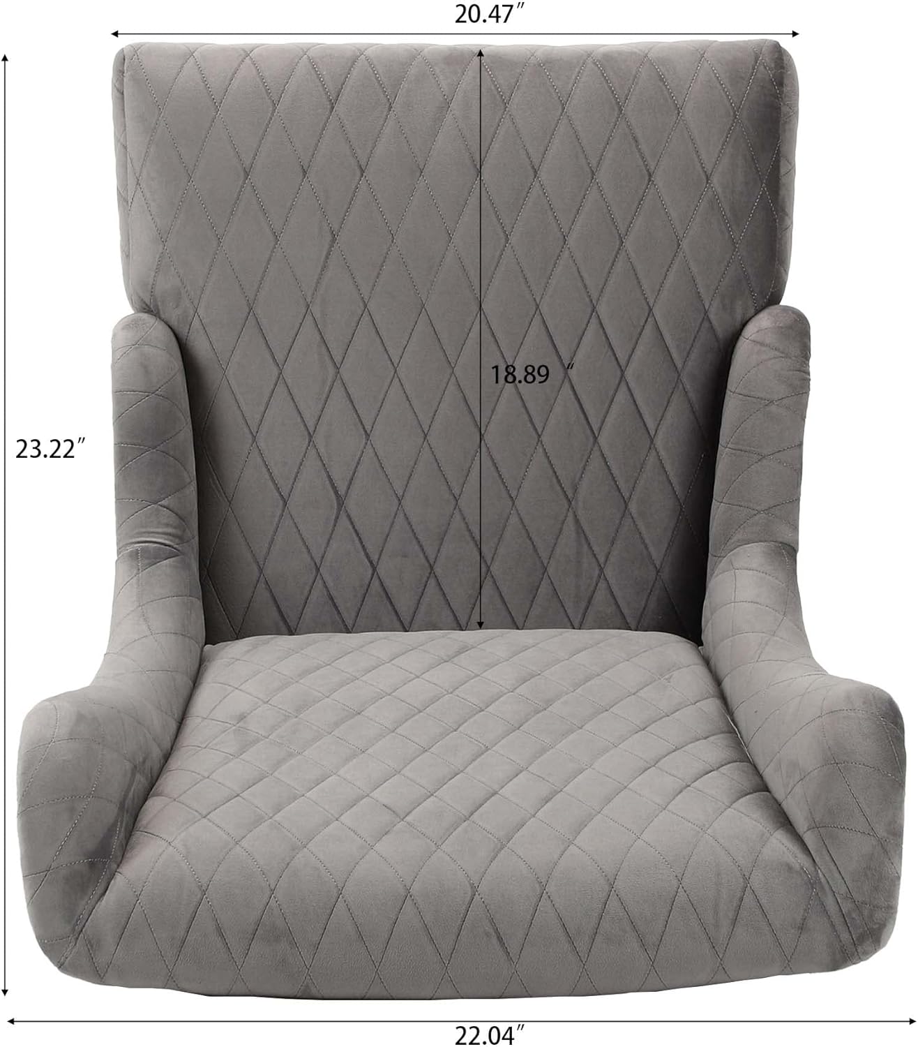 HomVent 1PCS Chair with Super High Wing-Back Velvet/PU Leather Upholstered Armless Throne Chair with Diamond Lattice Design Retro Elegant Side Chair for Living Room,Kitchen