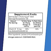 Vista 2 de Superior Source Baby Vitamin D3 - Immune Support Supplement - Aids Healthy Bones & Teeth - Non-GMO & Gluten-Free - 100 MicroLingual Instant Dissolve