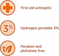 Vista 5 de Yaxa Basics Solución tópica de peróxido de hidrógeno USP, antiséptico de primeros auxilios para cortes, rasguños y desinfección de heridas