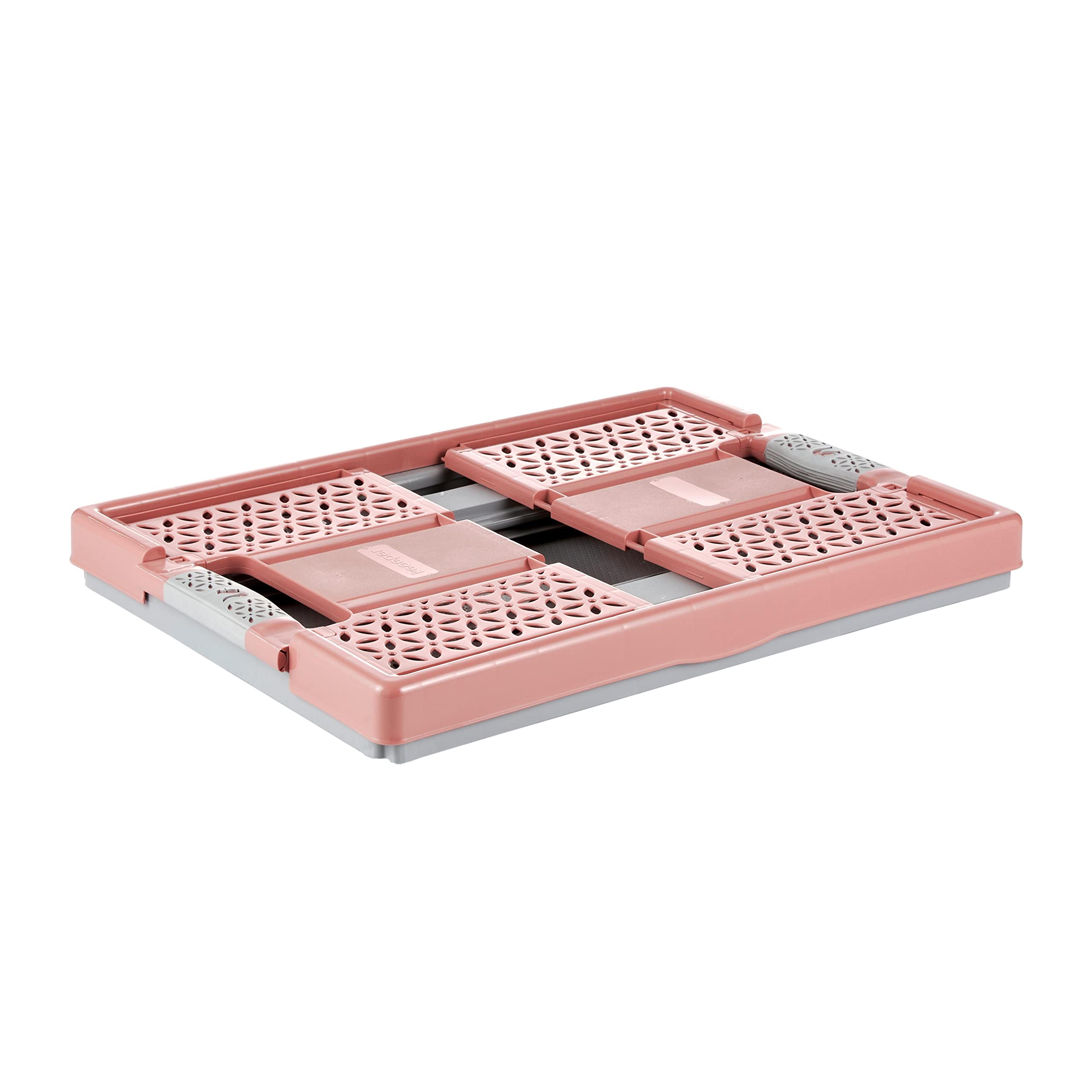 keeeper Robusta Cassetta Pieghevole con Impugnature Soft-Touch, 48,5 x 35 x 23,5 cm, 32 L, Lea, Nordic Red (Rosso)