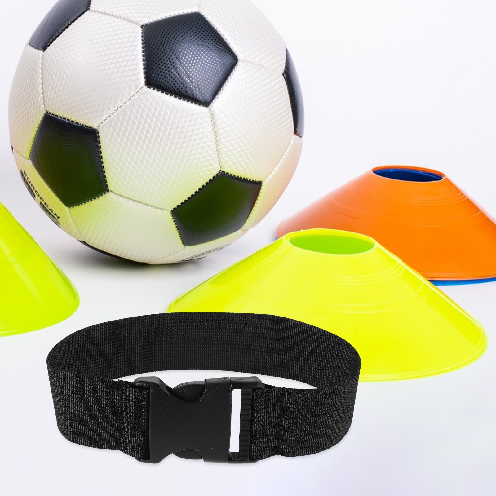 LALAFINA 4 Pièces Sangle de Transport Réglable en Nylon pour Cônes de Football et Basketball, pour Entraînement en Extérieur et Rangement Facile