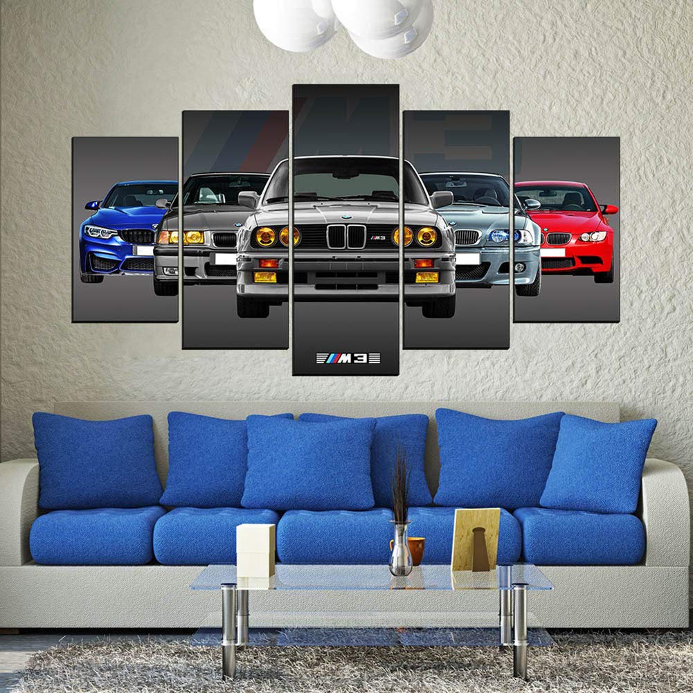 Tableau Toile BMW DTM - Décoration Murale Voiture De Course, Impression Art XXL - Style Moderne, Prêt à Accrocher
