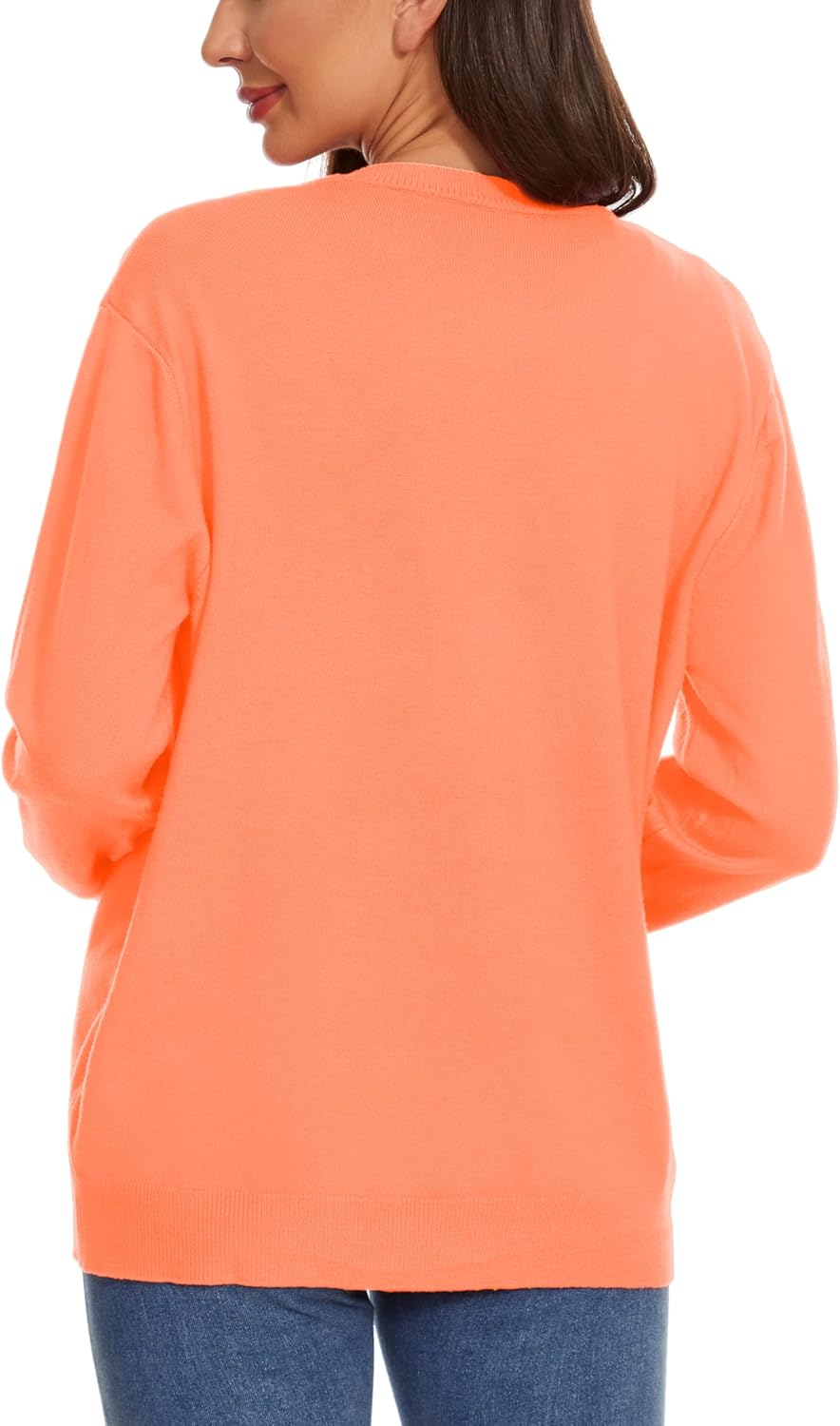 Womens Cardigan Sweaters Basic Button Down Casual Dressy Classic Crewneck Spring Long Sleeve Tops (S-2XL) - Image 3