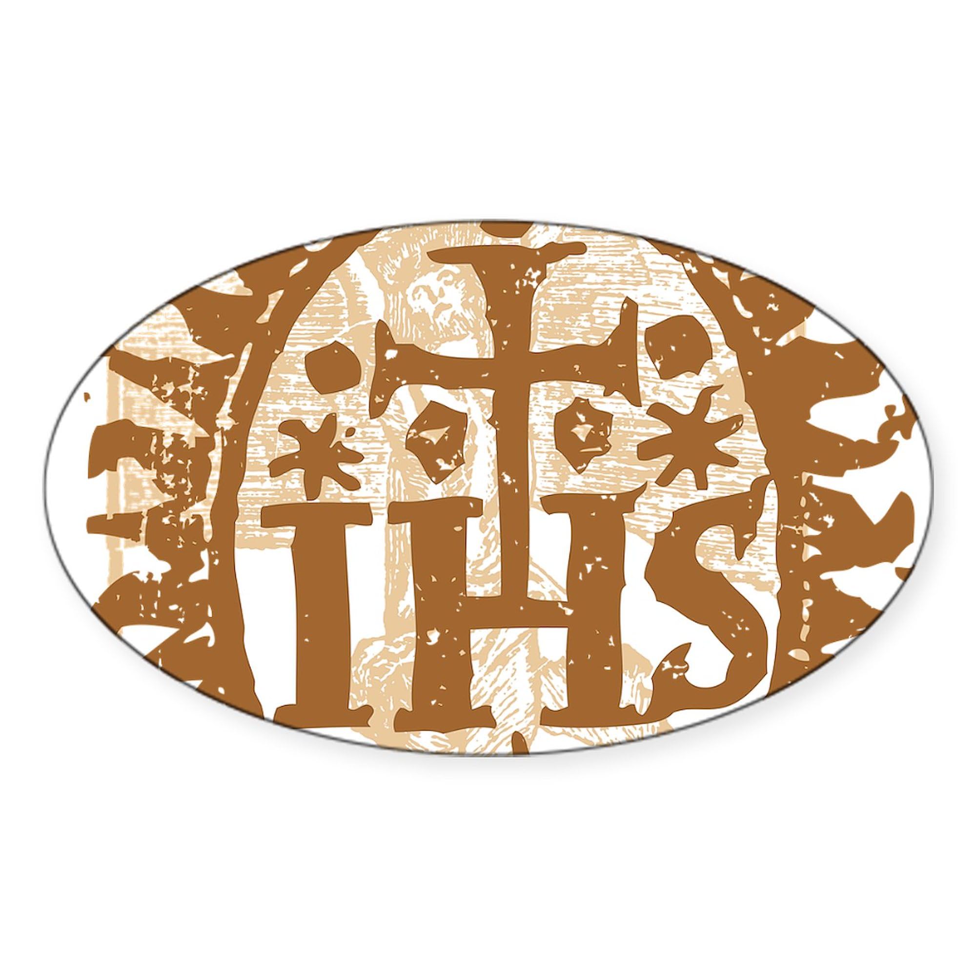 CafePressCafePress IHS (Vintage Grunge) Sticker Oval Car Bumper Sticker