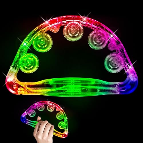 Panderetas iluminadas para adultos, juguetes sensoriales para niños con autismo, regalos musicales y juguetes de karaoke para niños con necesidades