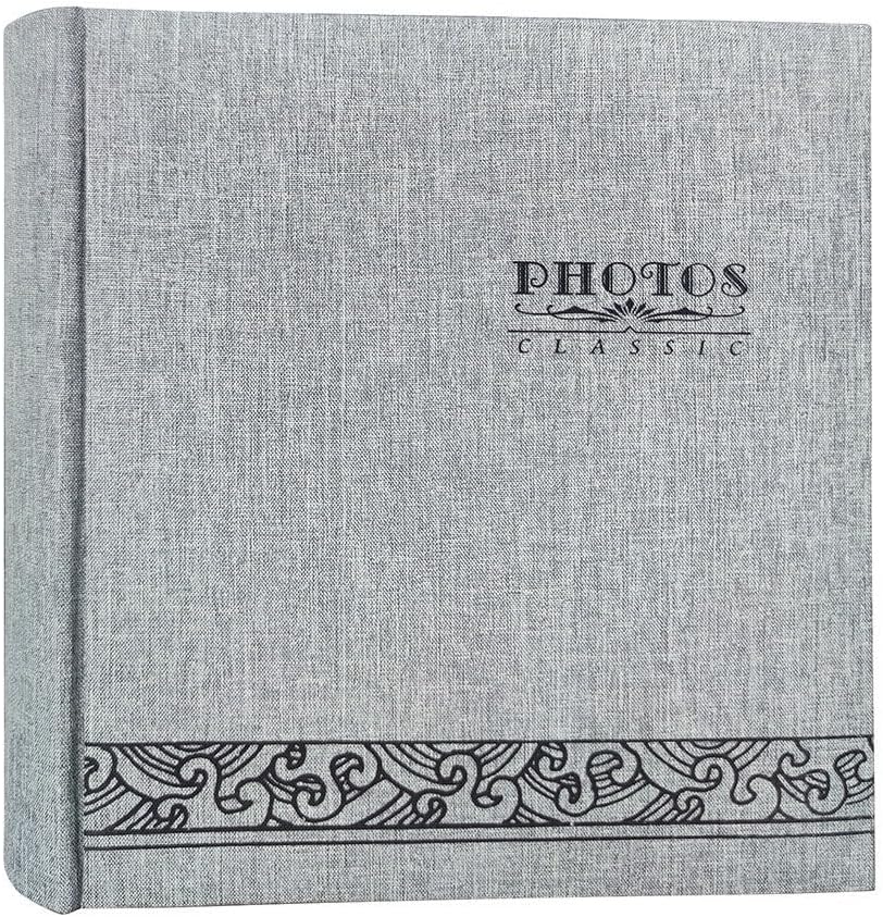 Travel Growth Commemorative Book ﻿ Linen Cover Album Retro Traditional Commemorative Album Pocket Album Applicable to Photos, Receipts, Star Cards, etc(Black-JoJo's Bizarre Adventure1)