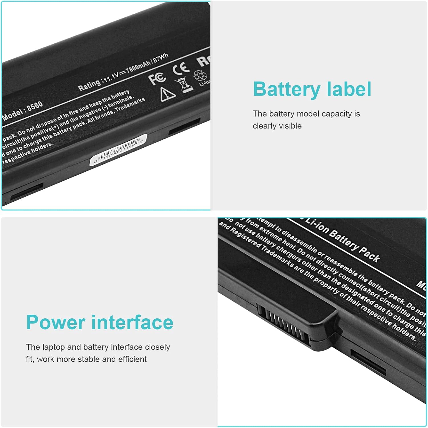 باتری جایگزینی برای HP 6360t EliteBook 8460p 8460w 8470p 8470w 8560p 8570p ProBook 6360b 6460b 6465b 6470b 6475b 6560b 6565b 6570b
