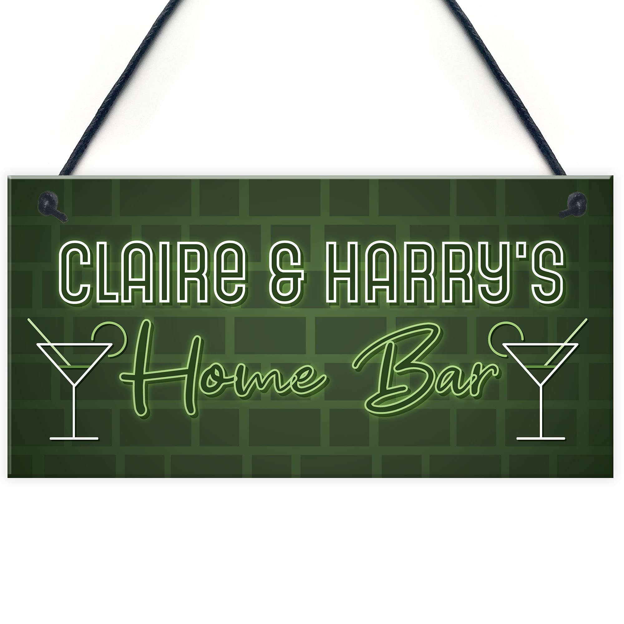 Red Ocean Personalised HOME BAR Plaque Novelty Bar Signs For Garden Man Cave Decor Gift Sign